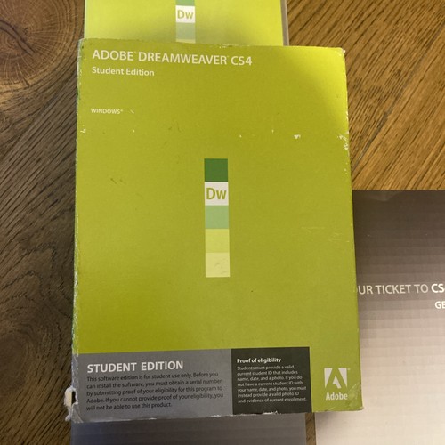 Adobe dreamweaver cs4 - dreamweaver, student